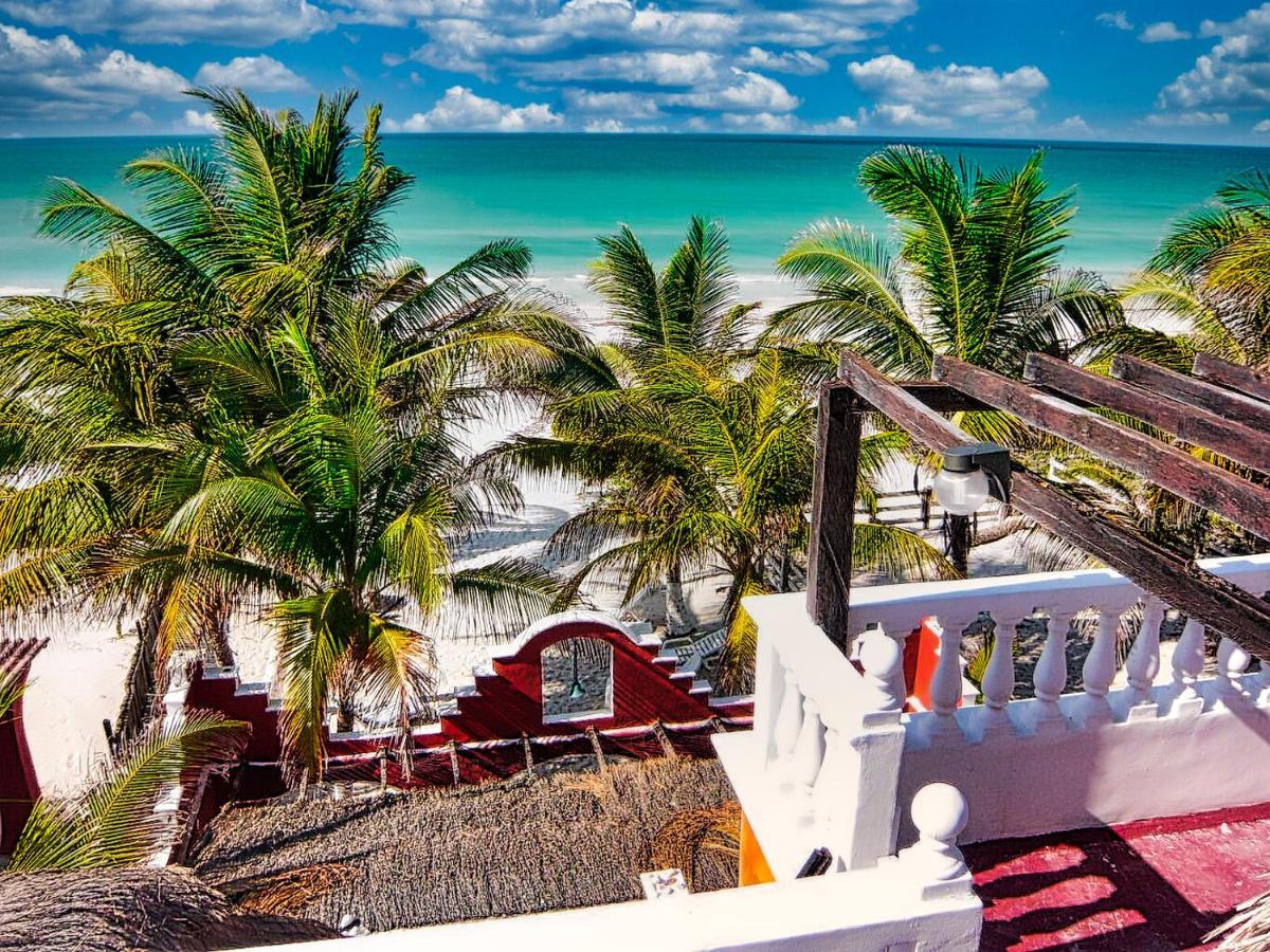 Beachfront Casa Maya Lodge El Cuyo Luaran gambar